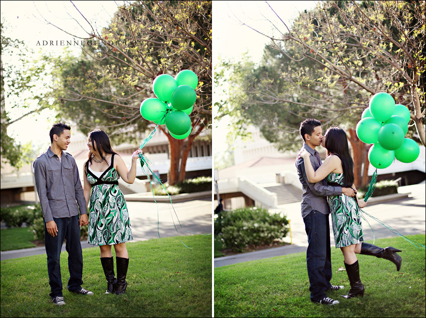 balloon engagement photos