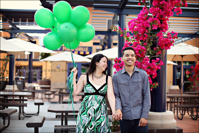 balloon engagement photos