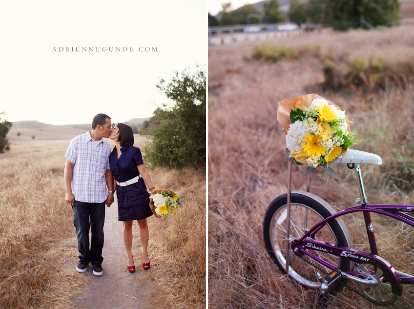 bicycle engagement photo