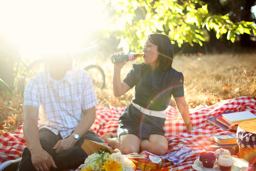 vintage engagement session