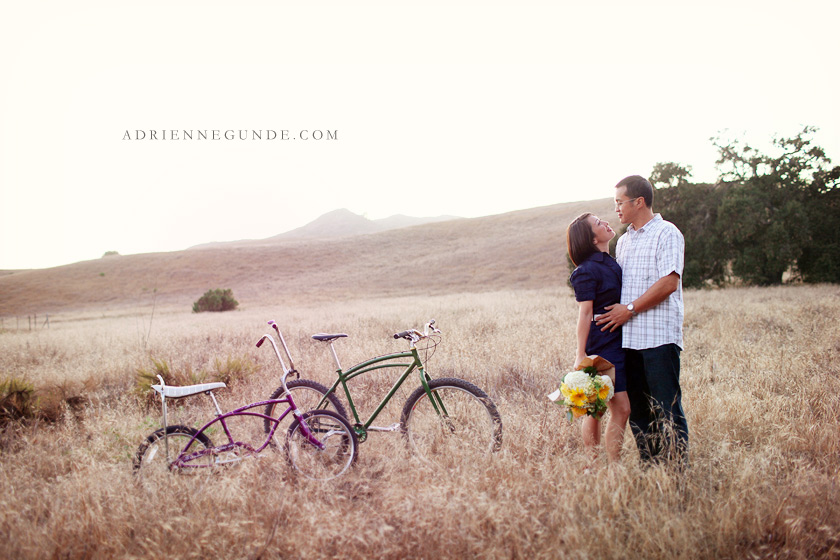 bicycle engagement photo