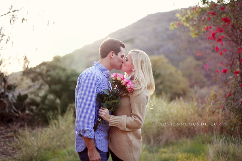 flower engagement session