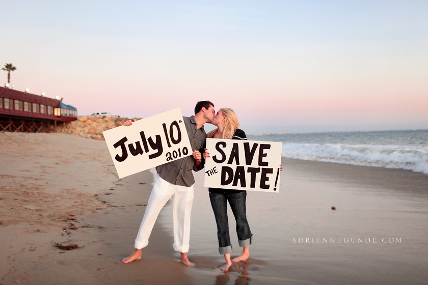 save the date engagement session