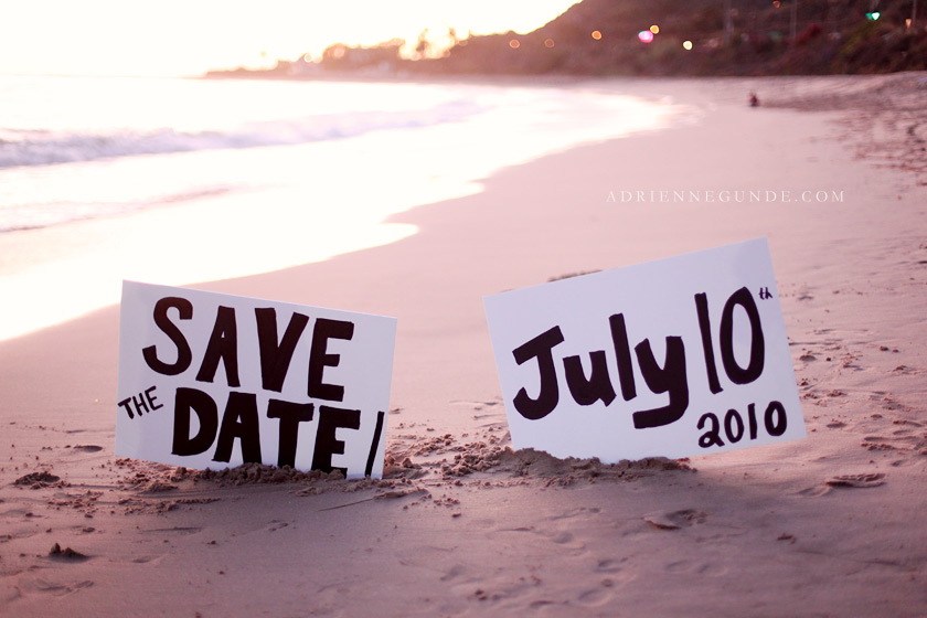 save the date engagement photos