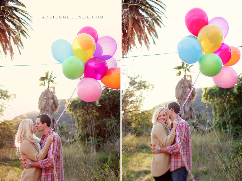 balloon engagement photos