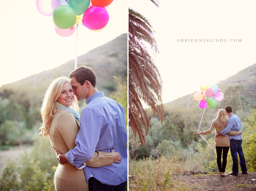 balloon engagement photos