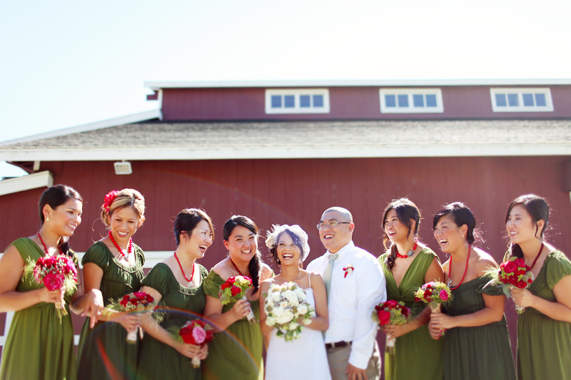 strawberry farms wedding photo