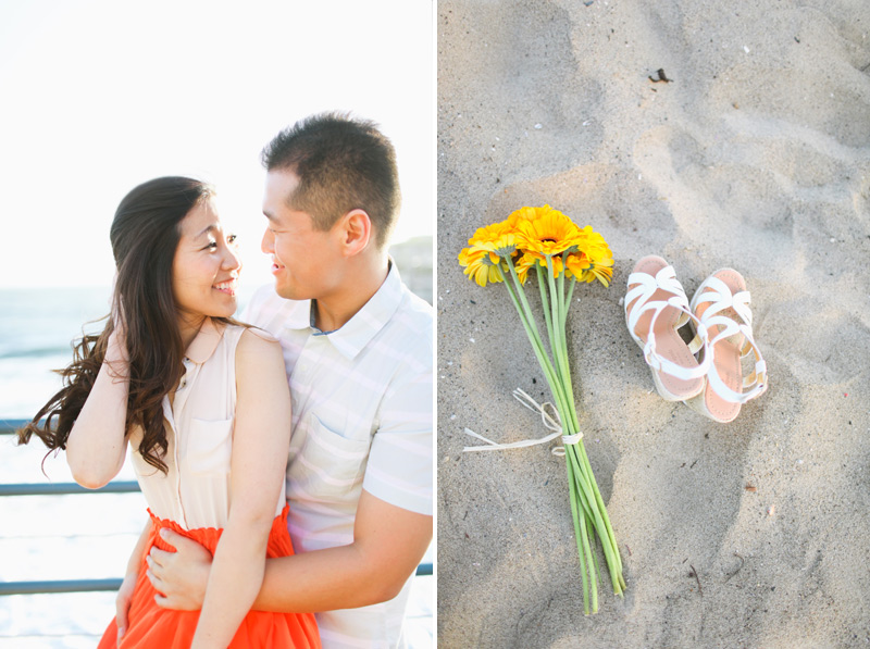 santa monica pier engagement photos