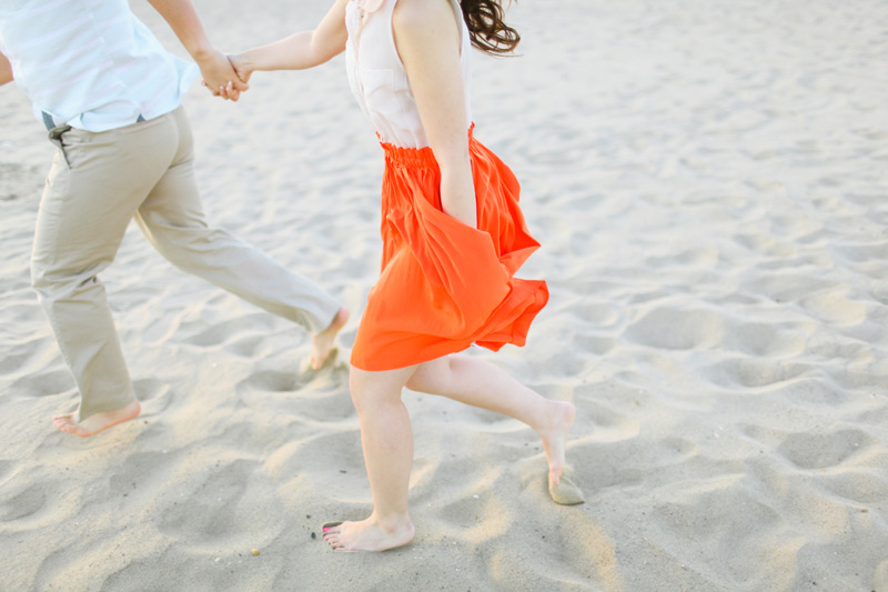 los angeles beach engagement photos