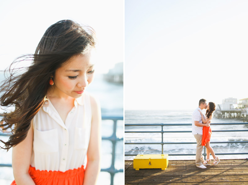 los angeles beach engagement photos